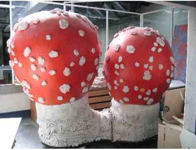 3 kaschierte Pilze